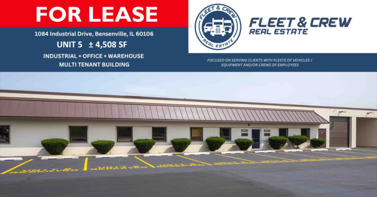 Read more about the article FOR LEASE: 1084 INDUSTRIAL DR, BENSENVILLE , IL – UNIT 05 ±4,508 SF